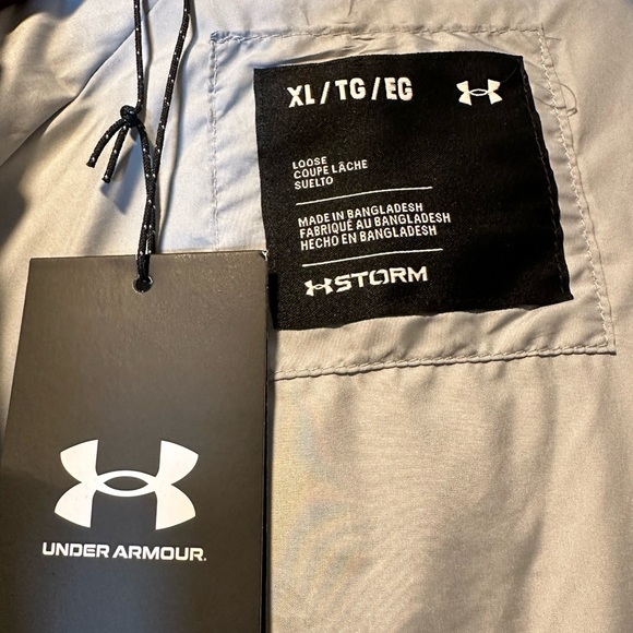 NWT! Under Armour Men's Storm Insulated Full-Zip Hooded Jacket Grey Size XL - Picture 11 of 14